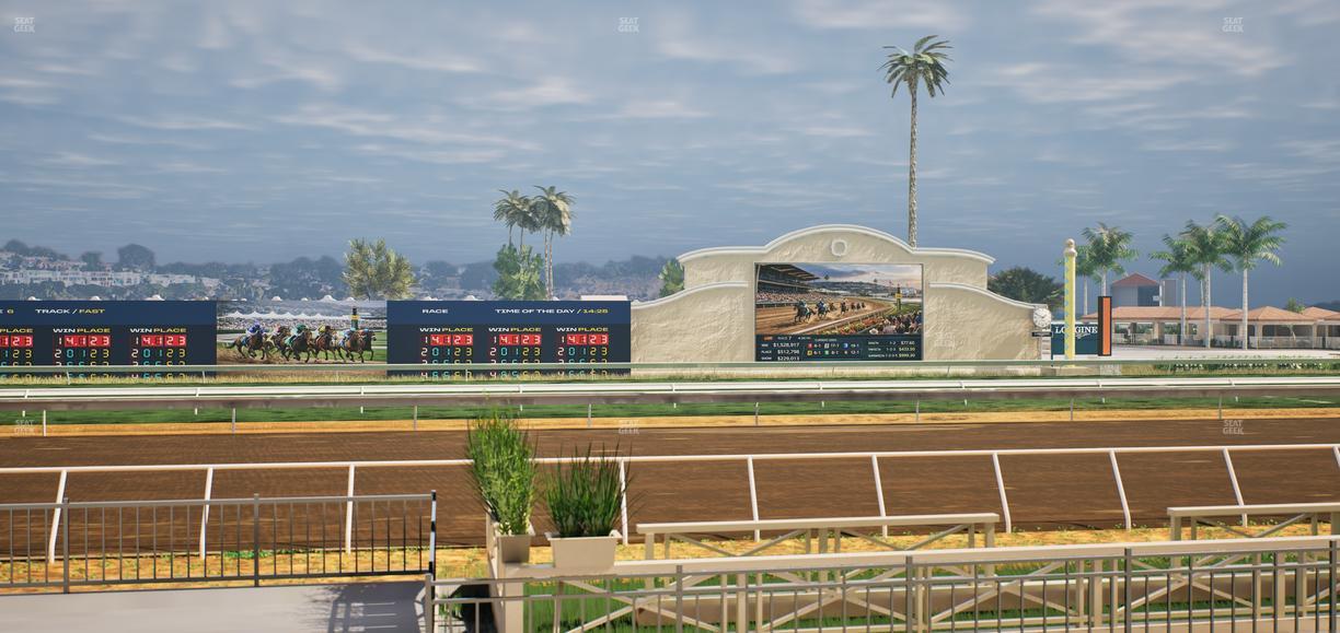 Del Mar Thoroughbred Club - Section Stretch Run Box 8 C Lvl 1 Seat View