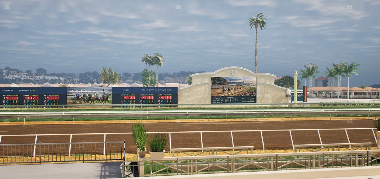 Del Mar Thoroughbred Club - Section Stretch Run Box 8 E Lvl 1 Seat View