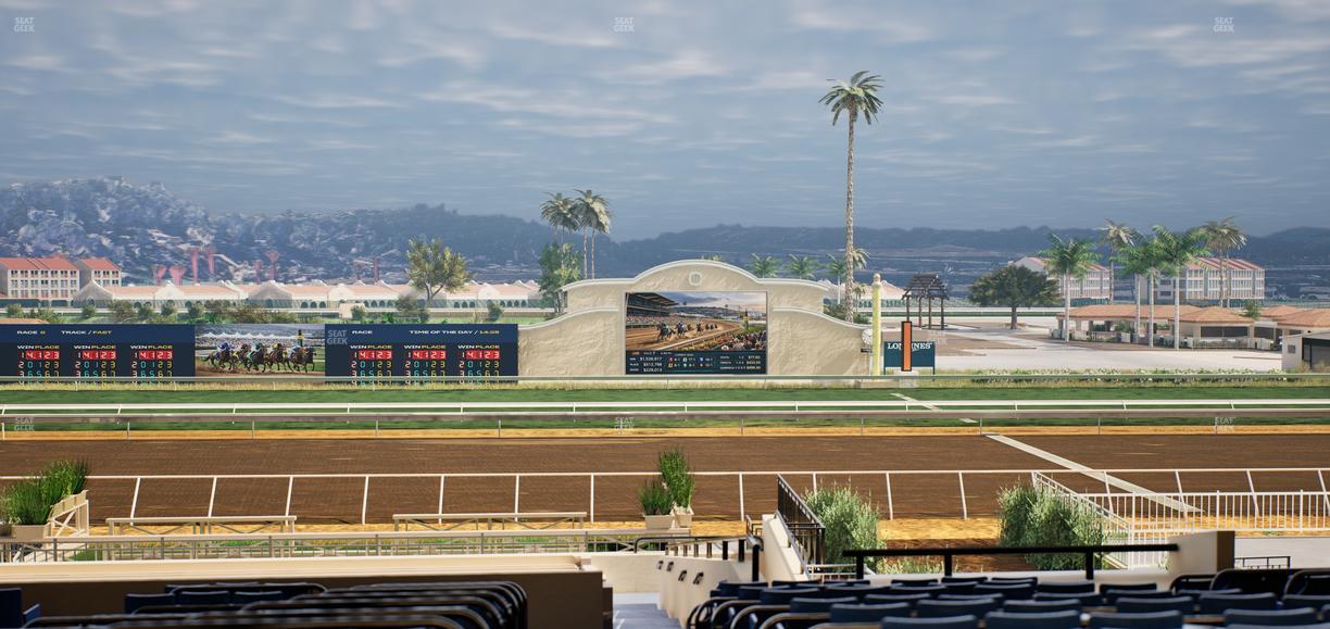 Del Mar Thoroughbred Club - Section Stretch Run Box 8 E Lvl 3 Seat View