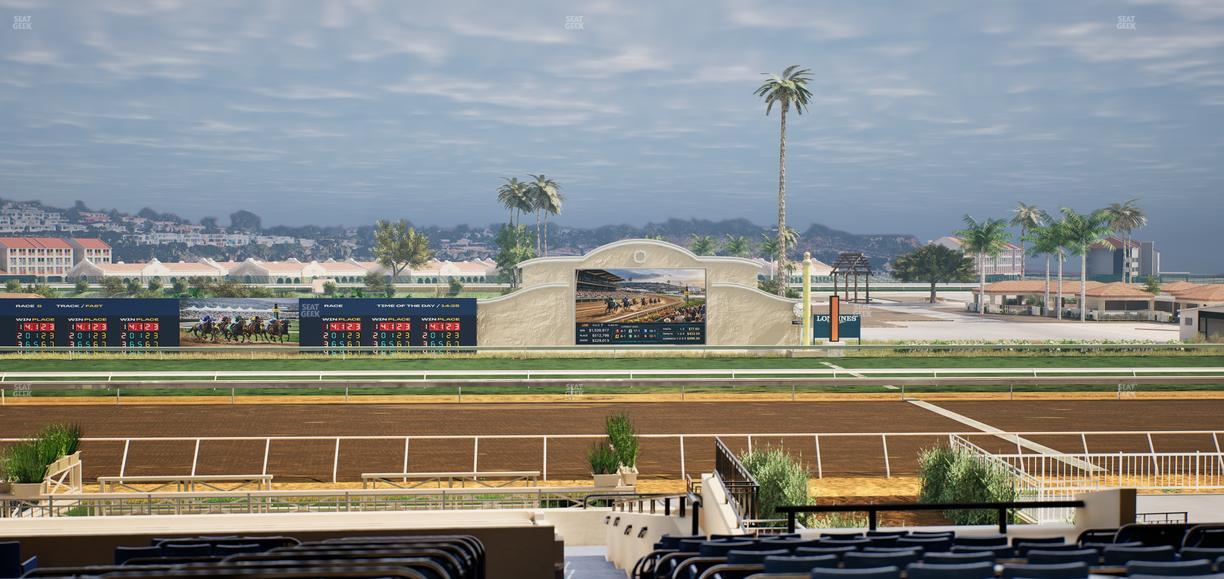 Del Mar Thoroughbred Club - Section Stretch Run Box 8 E Lvl 3 Seat View