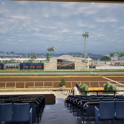 Del Mar Thoroughbred Club - Section Stretch Run Box 8 E Lvl 3 Seat View