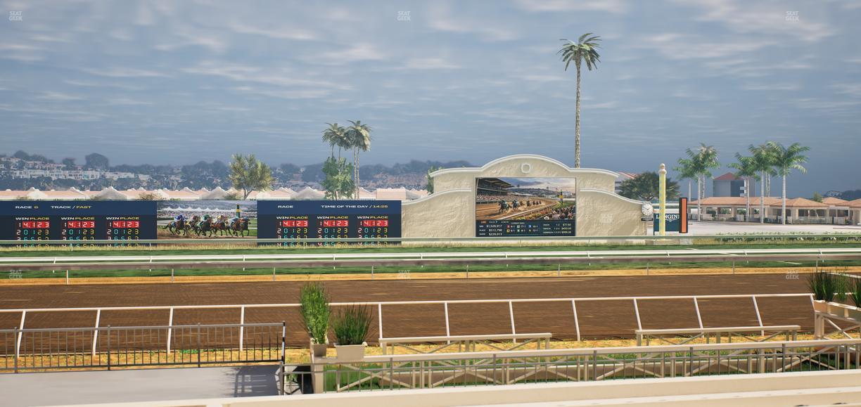 Del Mar Thoroughbred Club - Section Stretch Run Box 8 F Lvl 1 Seat View