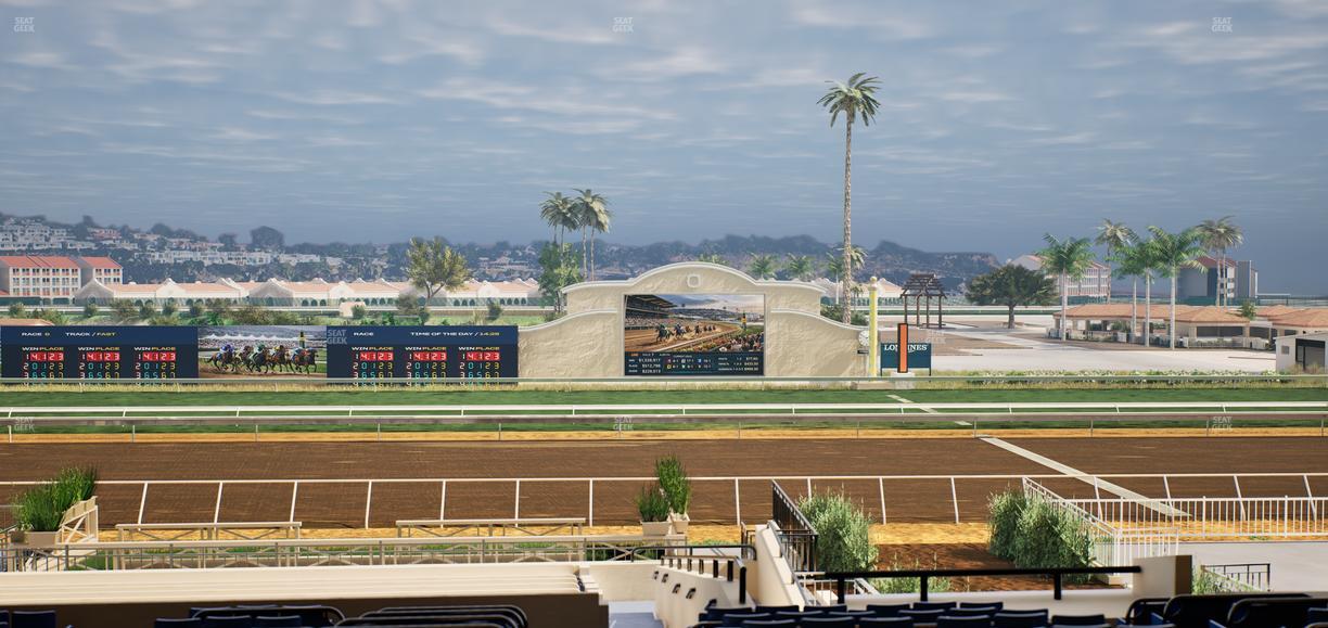 Del Mar Thoroughbred Club - Section Stretch Run Box 8 F Lvl 3 Seat View