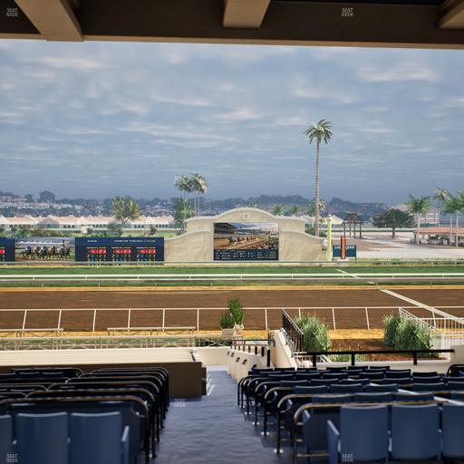Del Mar Thoroughbred Club - Section Stretch Run Box 8 F Lvl 3 Seat View