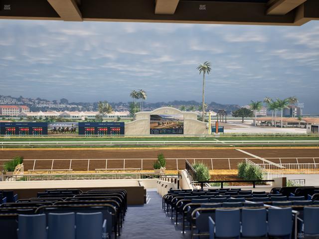 Del Mar Thoroughbred Club - Section Stretch Run Box 8 F Lvl 3 Seat View