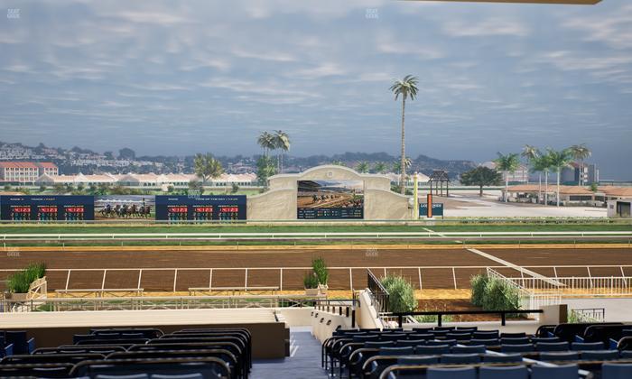 Del Mar Thoroughbred Club - Section Stretch Run Box 8 F Lvl 3 Seat View