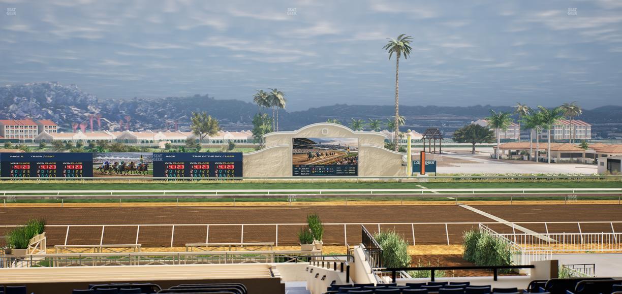 Del Mar Thoroughbred Club - Section Stretch Run Box 8 F Lvl 3 Seat View