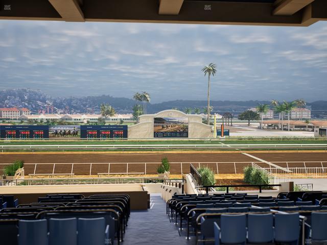 Del Mar Thoroughbred Club - Section Stretch Run Box 8 F Lvl 3 Seat View