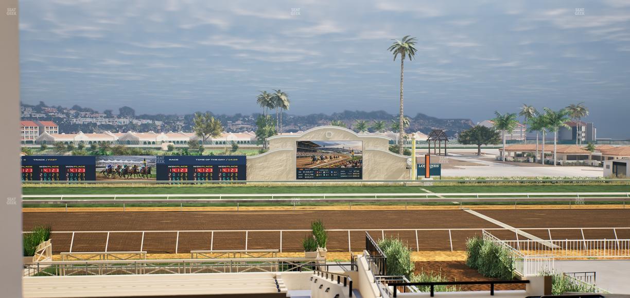 Del Mar Thoroughbred Club - Section Stretch Run Box 8 G Lvl 3 Seat View