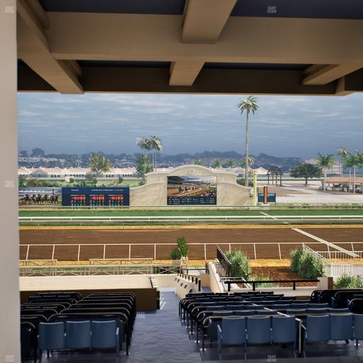 Del Mar Thoroughbred Club - Section Stretch Run Box 8 H Lvl 3 Seat View