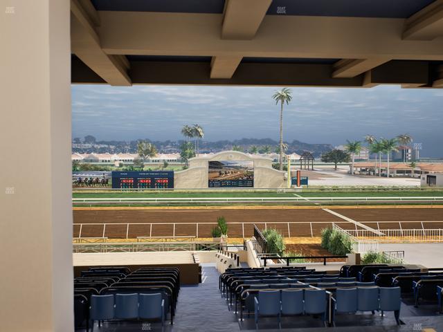 Del Mar Thoroughbred Club - Section Stretch Run Box 8 H Lvl 3 Seat View