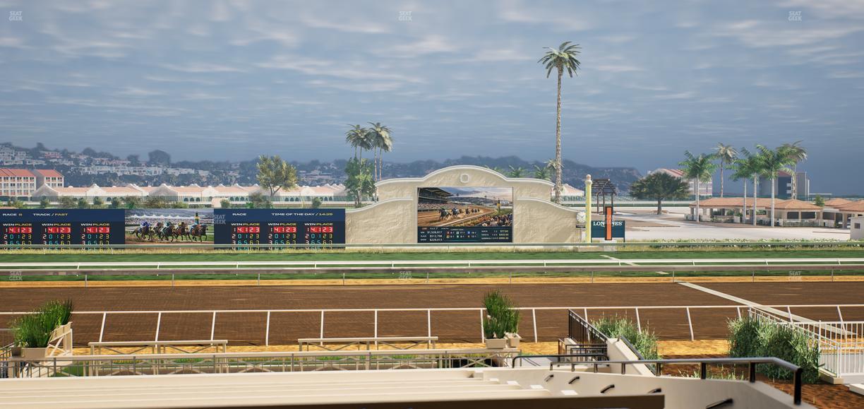 Del Mar Thoroughbred Club - Section Stretch Run Box 9 D Lvl 2 Seat View