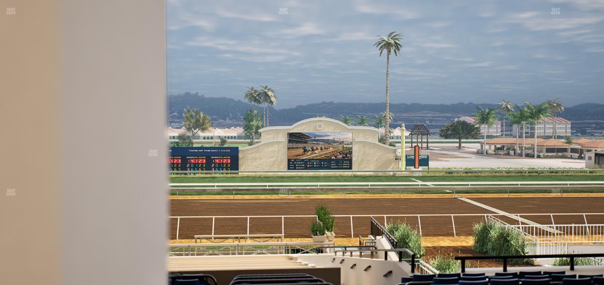 Del Mar Thoroughbred Club - Section Stretch Run Box 9 E Lvl 3 Seat View