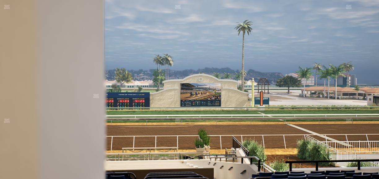 Del Mar Thoroughbred Club - Section Stretch Run Box 9 E Lvl 3 Seat View