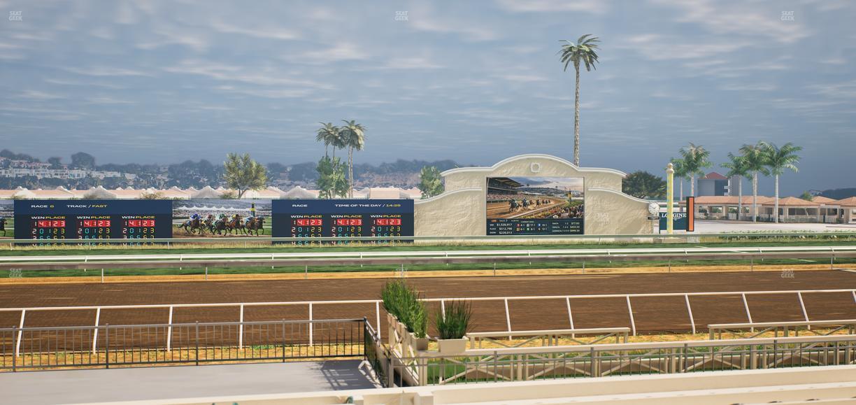 Del Mar Thoroughbred Club - Section Stretch Run Box 9 F Lvl 1 Seat View