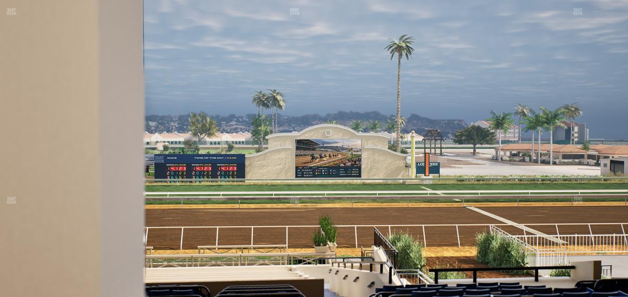Del Mar Thoroughbred Club - Section Stretch Run Box 9 F Lvl 3 Seat View