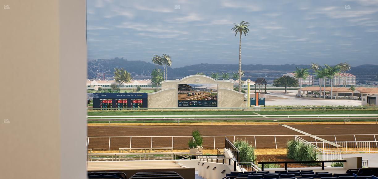 Del Mar Thoroughbred Club - Section Stretch Run Box 9 F Lvl 3 Seat View
