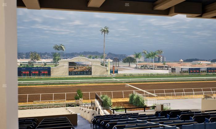 Del Mar Thoroughbred Club - Section Stretch Run Box 9 G Lvl 3 Seat View