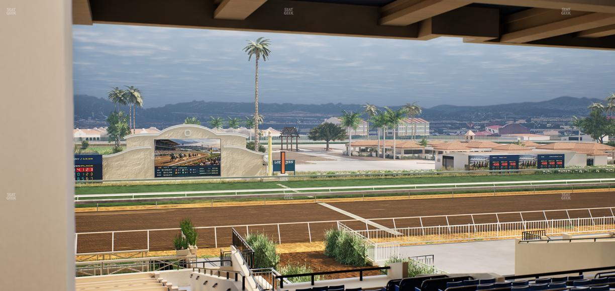 Del Mar Thoroughbred Club - Section Stretch Run Box 9 H Lvl 3 Seat View