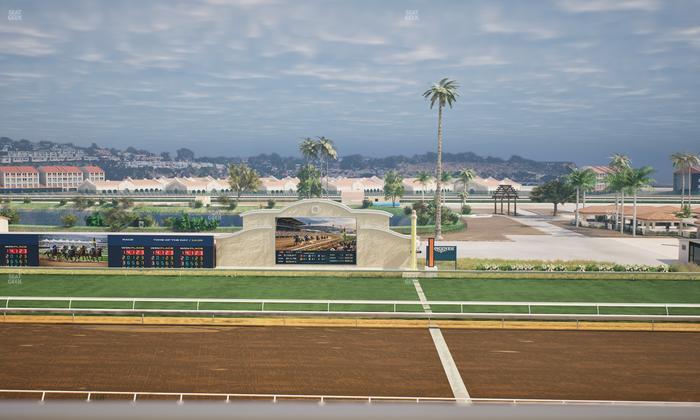 Del Mar Thoroughbred Club - Section Stretch Run Box 9 J Lvl 4 Seat View