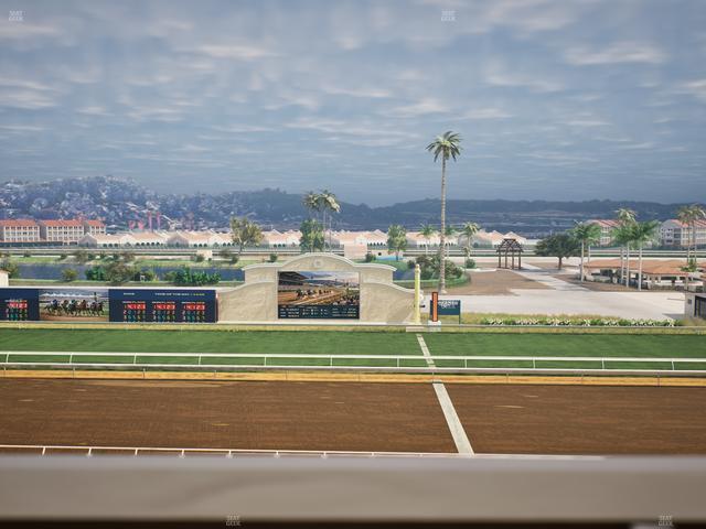 Del Mar Thoroughbred Club - Section Stretch Run Box 9 J Lvl 4 Seat View
