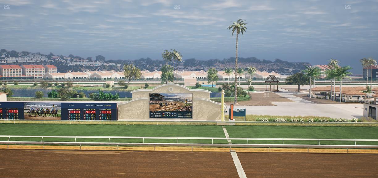 Del Mar Thoroughbred Club - Section Stretch Run Box 9 K Lvl 4 Seat View