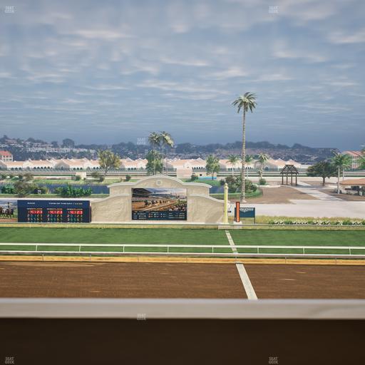 Del Mar Thoroughbred Club - Section Stretch Run Box 9 K Lvl 4 Seat View