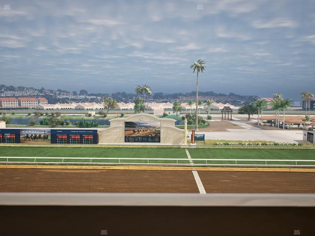 Del Mar Thoroughbred Club - Section Stretch Run Box 9 K Lvl 4 Seat View
