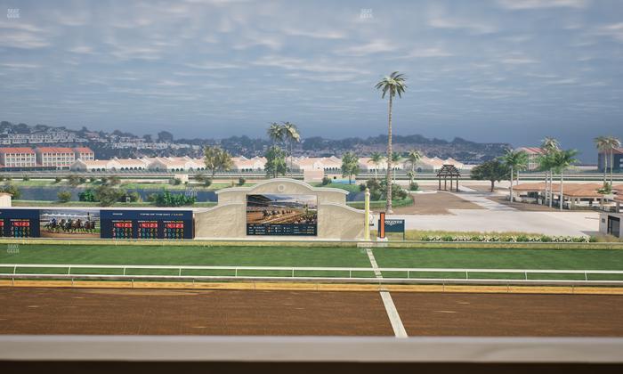 Del Mar Thoroughbred Club - Section Stretch Run Box 9 K Lvl 4 Seat View