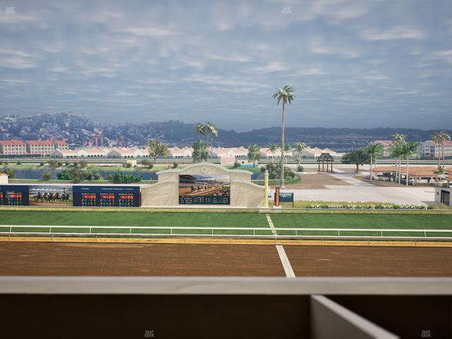 Del Mar Thoroughbred Club - Section Stretch Run Box 9 K Lvl 4 Seat View