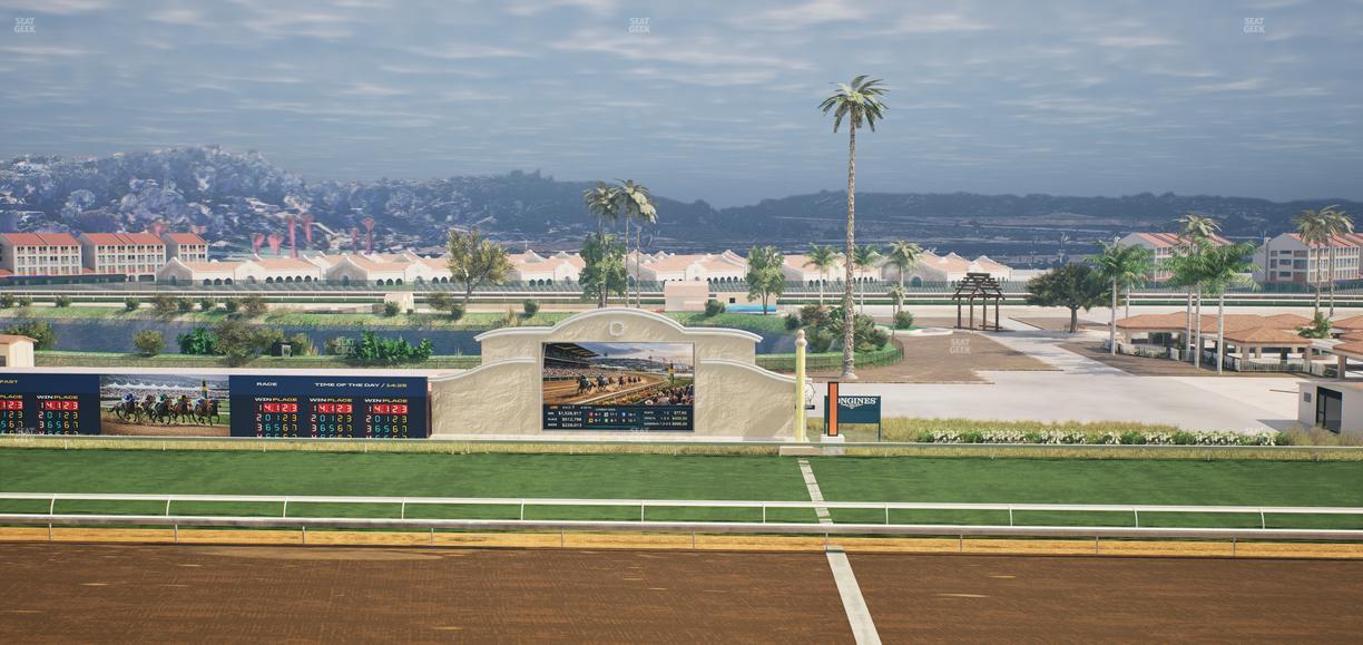 Del Mar Thoroughbred Club - Section Stretch Run Box 9 L Lvl 4 Seat View