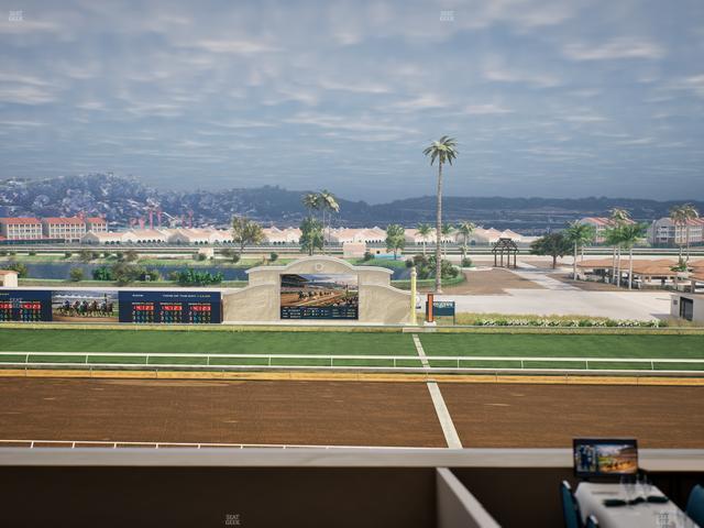 Del Mar Thoroughbred Club - Section Stretch Run Box 9 L Lvl 4 Seat View