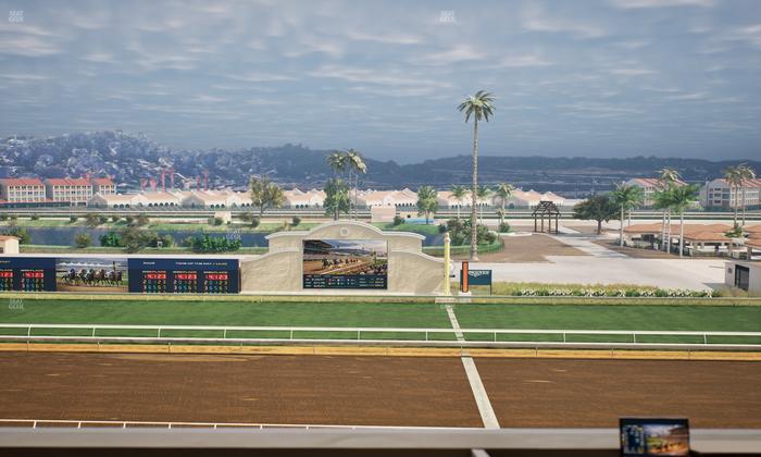 Del Mar Thoroughbred Club - Section Stretch Run Box 9 L Lvl 4 Seat View