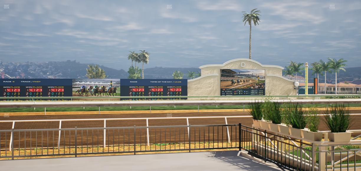 Del Mar Thoroughbred Club - Section Stretch Run Grill E Lvl 1 Tbl 12 Seat View