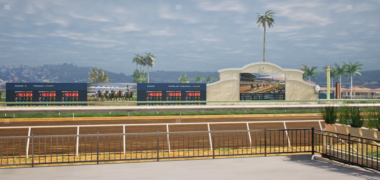 Del Mar Thoroughbred Club - Section Stretch Run Grill E Lvl 1 Tbl 14 Seat View
