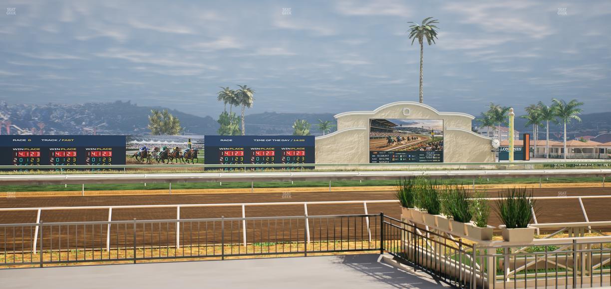 Del Mar Thoroughbred Club - Section Stretch Run Grill E Lvl 1 Tbl 22 Seat View