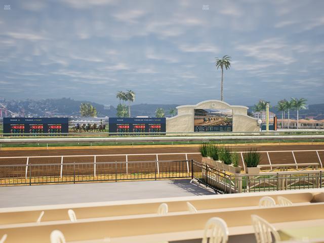 Del Mar Thoroughbred Club - Section Stretch Run Grill E Lvl 1 Tbl 32 Seat View