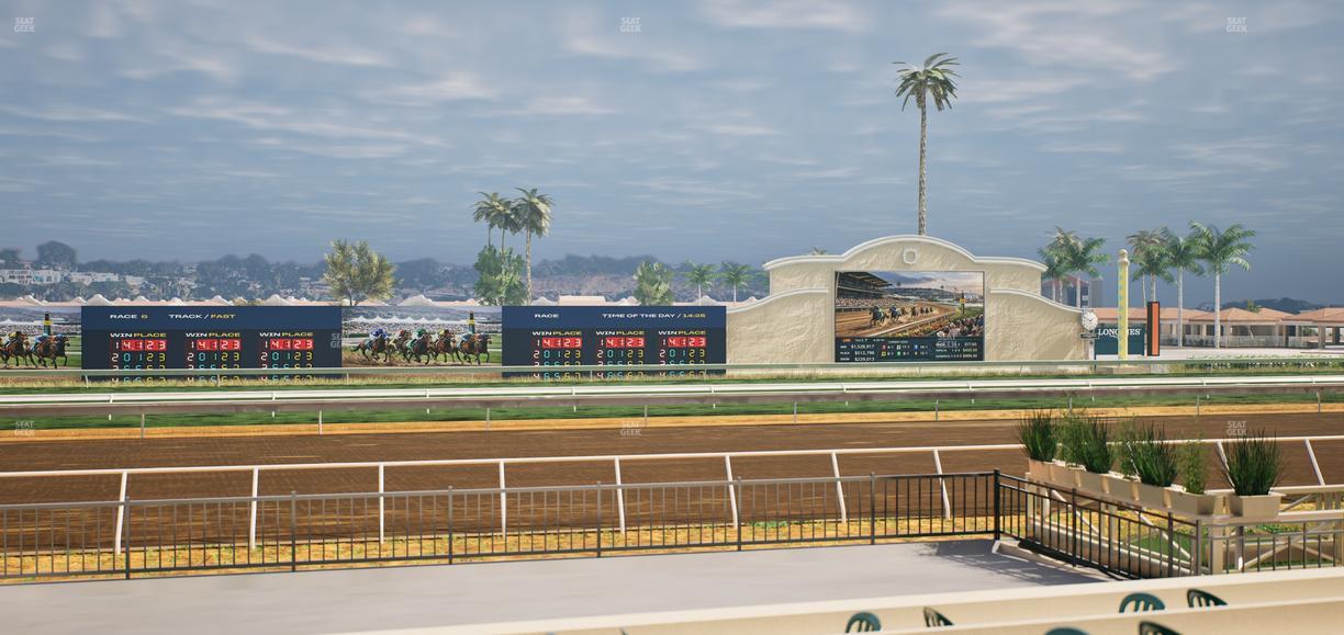 Del Mar Thoroughbred Club - Section Stretch Run Grill E Lvl 1 Tbl 45 Seat View