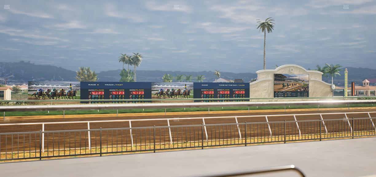 Del Mar Thoroughbred Club - Section Stretch Run Grill W Lvl 1 Tbl 102 Seat View