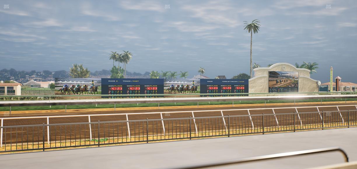 Del Mar Thoroughbred Club - Section Stretch Run Grill W Lvl 1 Tbl 107 Seat View