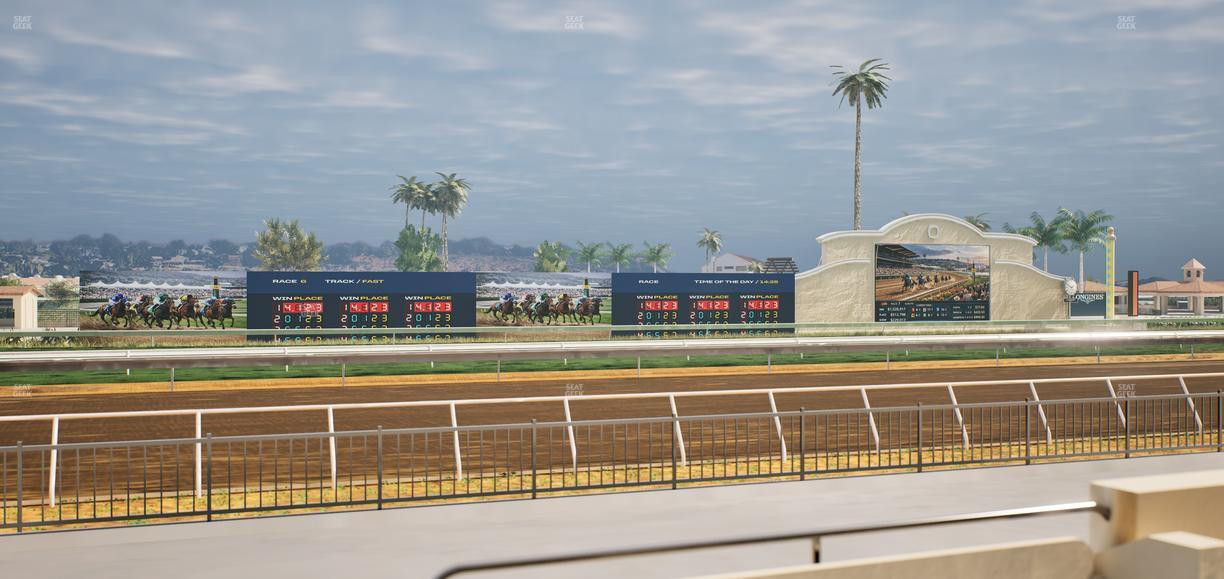 Del Mar Thoroughbred Club - Section Stretch Run Grill W Lvl 1 Tbl 121 Seat View