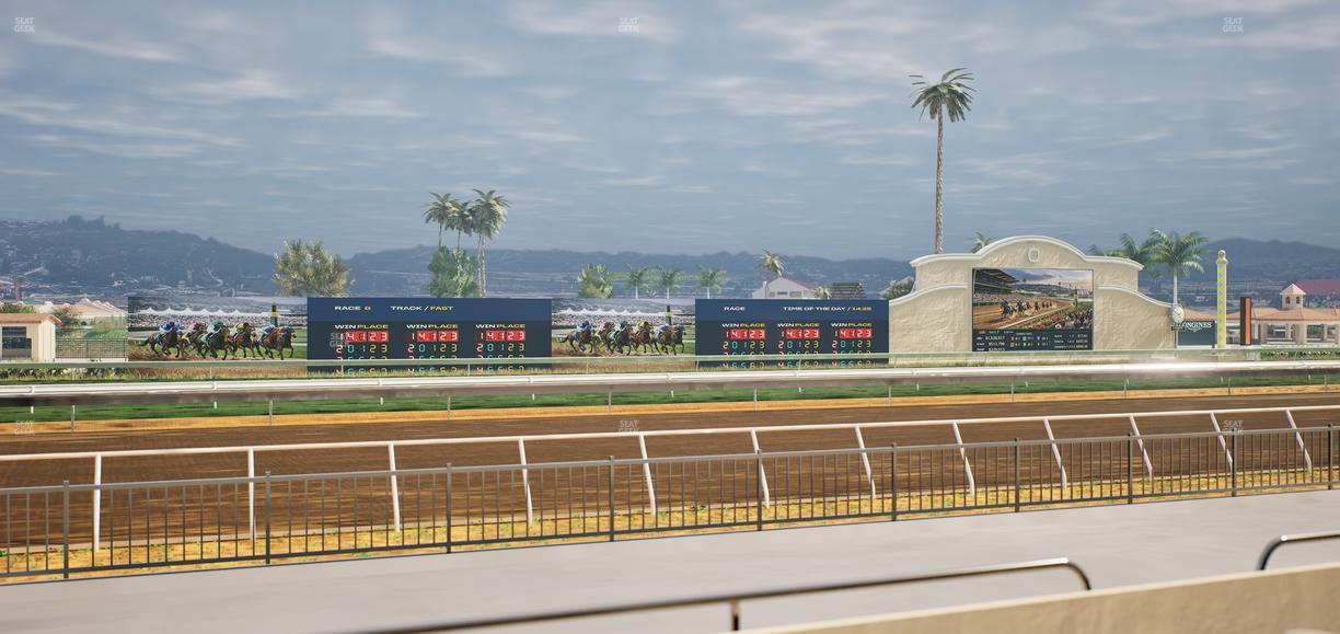 Del Mar Thoroughbred Club - Section Stretch Run Grill W Lvl 1 Tbl 123 Seat View