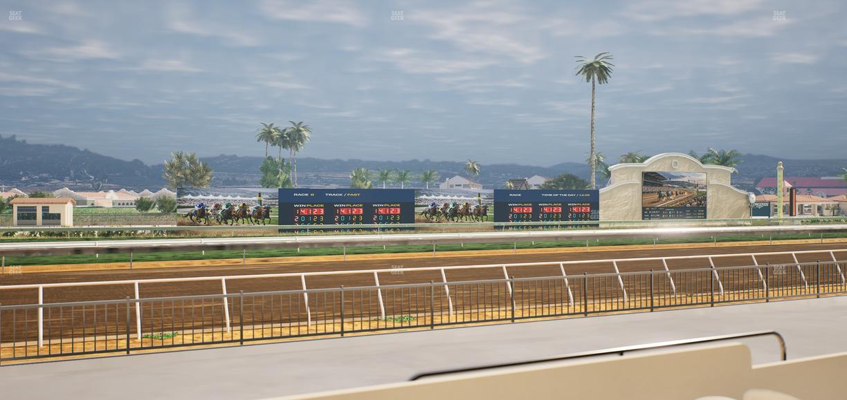 Del Mar Thoroughbred Club - Section Stretch Run Grill W Lvl 1 Tbl 132 Seat View