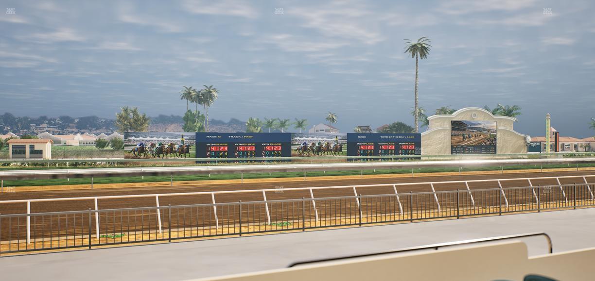 Del Mar Thoroughbred Club - Section Stretch Run Grill W Lvl 1 Tbl 132 Seat View