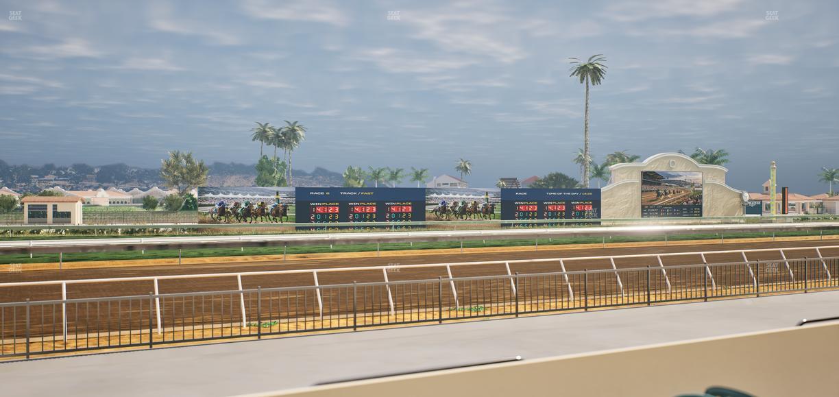 Del Mar Thoroughbred Club - Section Stretch Run Grill W Lvl 1 Tbl 134 Seat View
