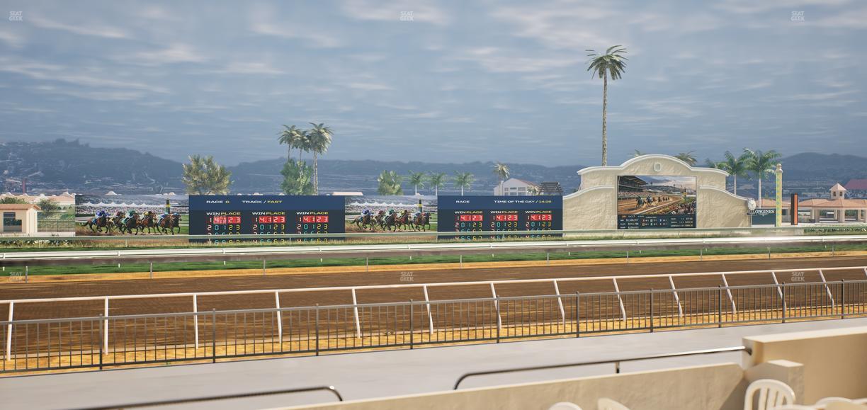 Del Mar Thoroughbred Club - Section Stretch Run Grill W Lvl 1 Tbl 142 Seat View