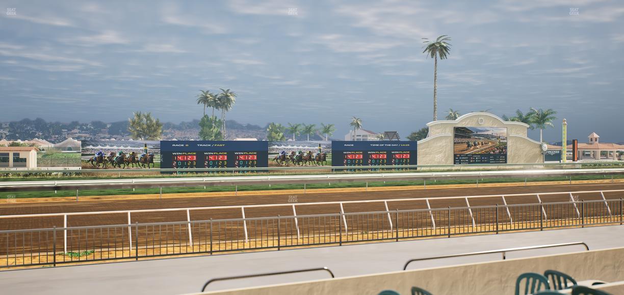 Del Mar Thoroughbred Club - Section Stretch Run Grill W Lvl 1 Tbl 145 Seat View