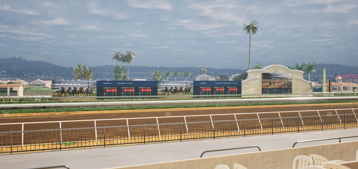 Del Mar Thoroughbred Club - Section Stretch Run Grill W Lvl 1 Tbl 146 Seat View