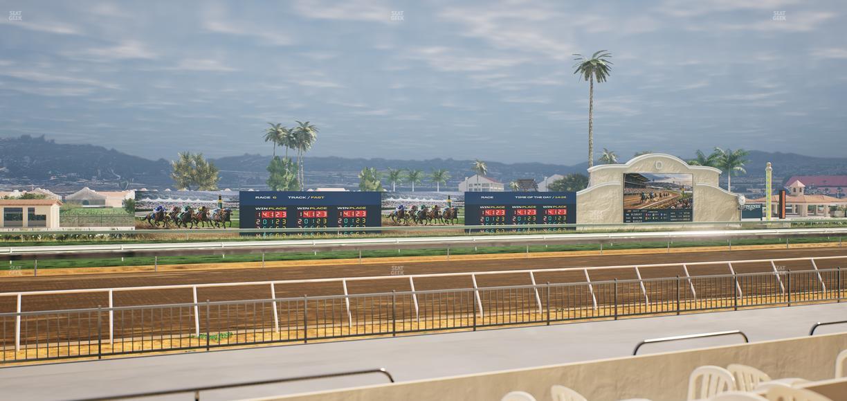 Del Mar Thoroughbred Club - Section Stretch Run Grill W Lvl 1 Tbl 147 Seat View