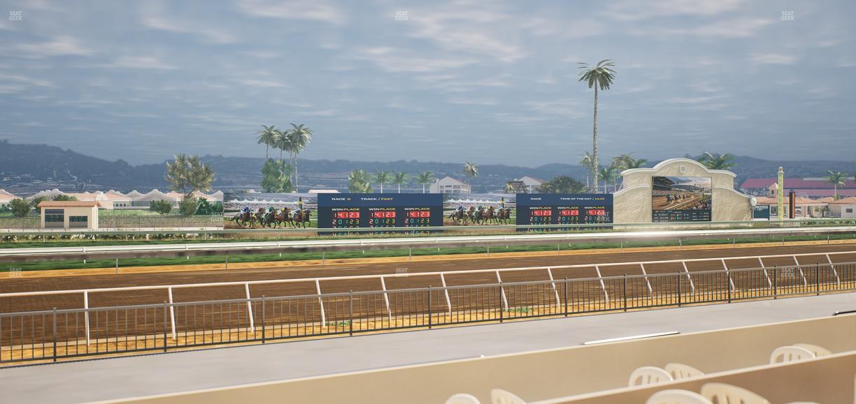 Del Mar Thoroughbred Club - Section Stretch Run Grill W Lvl 1 Tbl 156 Seat View
